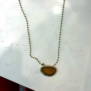 Stone and bead necklace